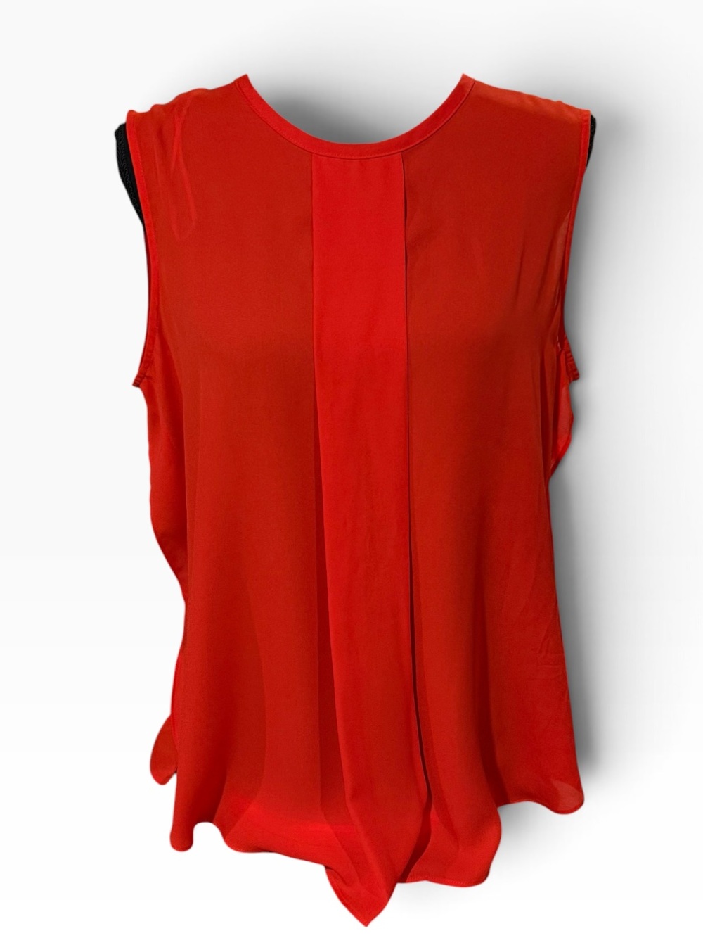 Vince Camuto Red Pleated Sleeveless Blouse Size M